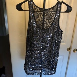 Sequin Lace Tank Top!